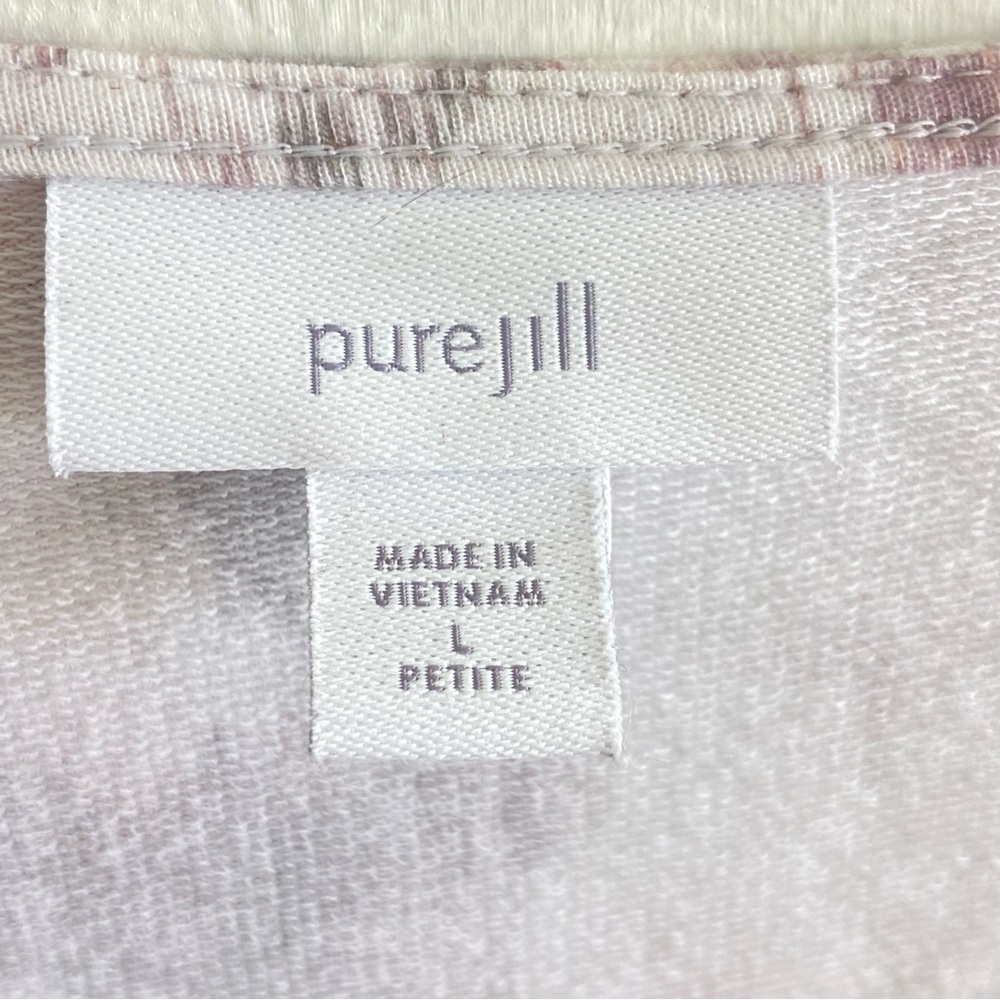 3/$25 J Jill Women's Abstract Floral Print Sweater - Pink and Gray‎ - Picture 3 of 8